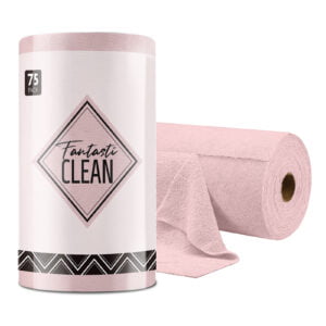 75 Pack Tear-Away Microfiber Roll（Pink）