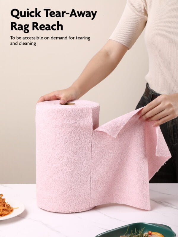 90 Pack Tear-Away Microfiber Roll（Pink） - Image 2