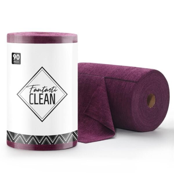 90 Pack Tear-Away Microfiber Roll（Deep Purple）