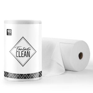 90 Pack Tear-Away Microfiber Roll(White)