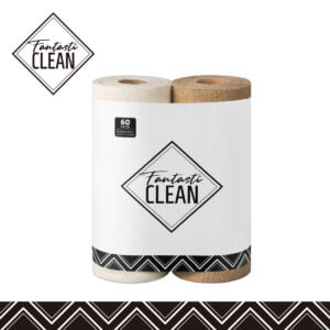 30 Pack x2 Tear-Away Microfiber Roll（Beige, Tan）